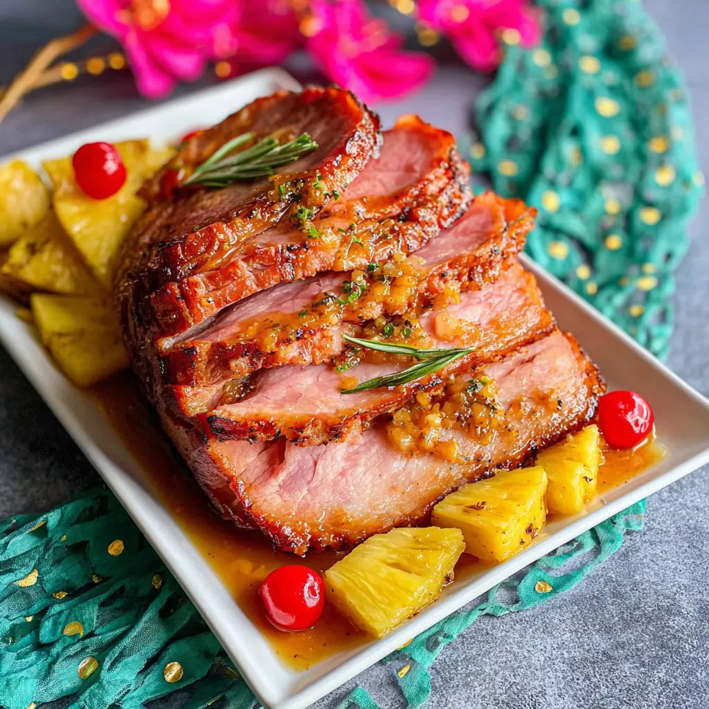 Baked Ham with Pineapple