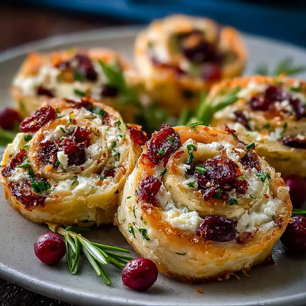 Cranberry Feta Pinwheels