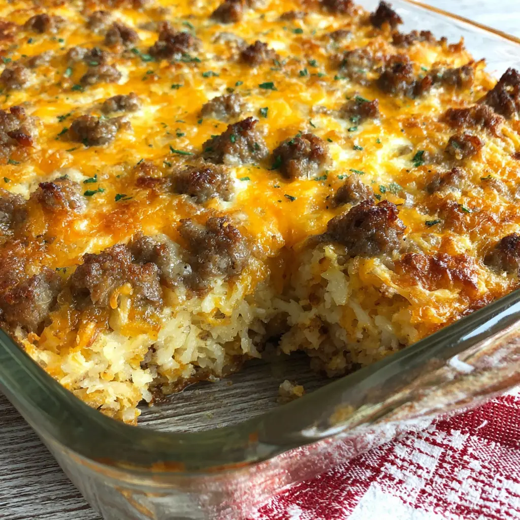 Sausage Hashbrown Breakfast Casserole