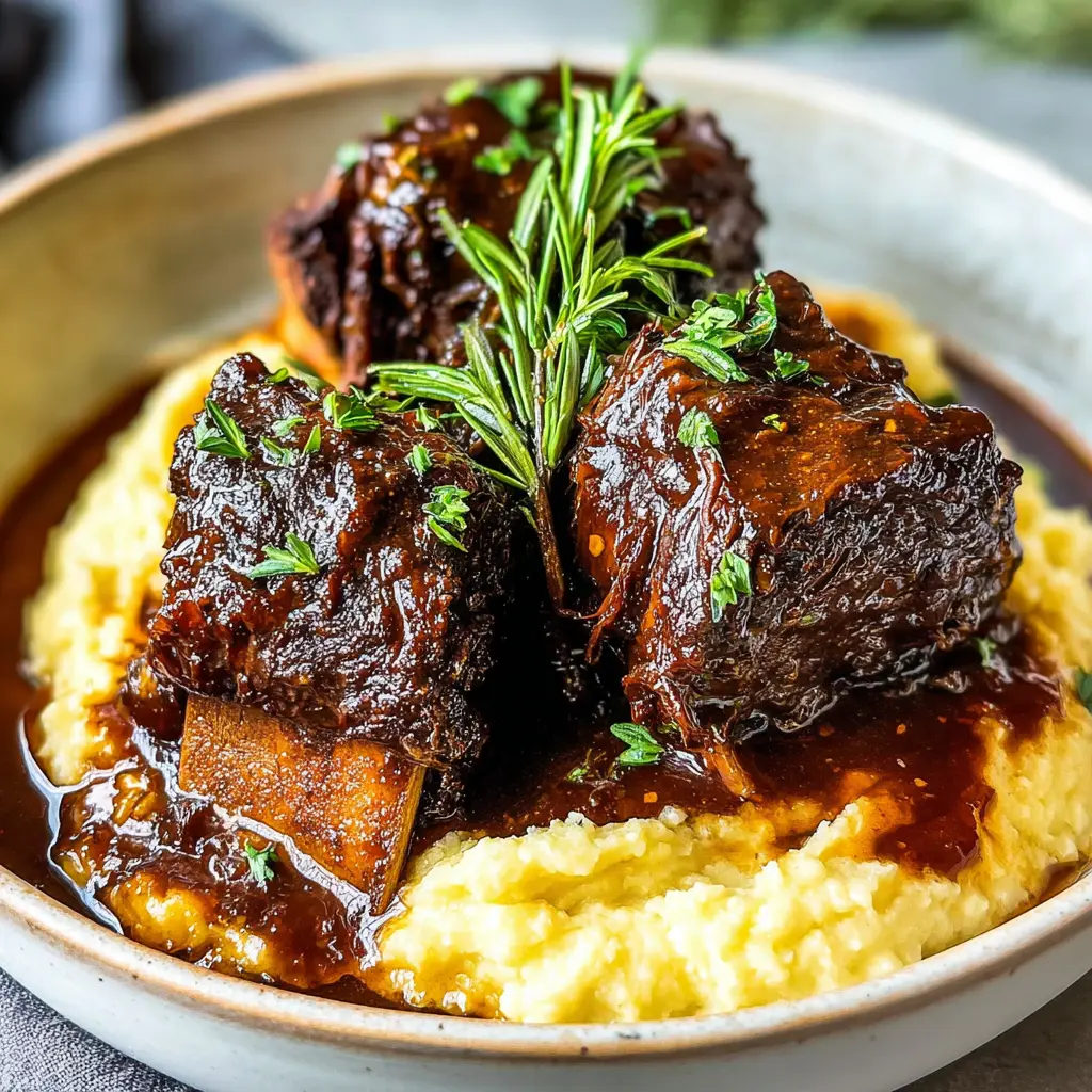 Red Wine Braised Short Ribs in Dutch Oven