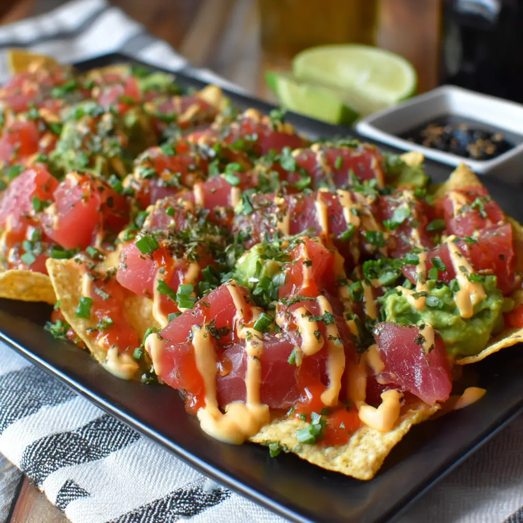 Tuna Poke Nachos