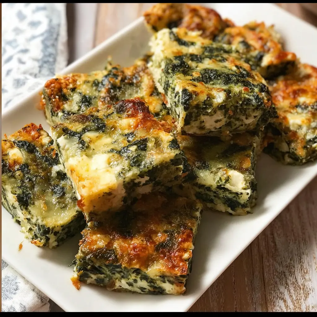 Spinach and Cheese Squares