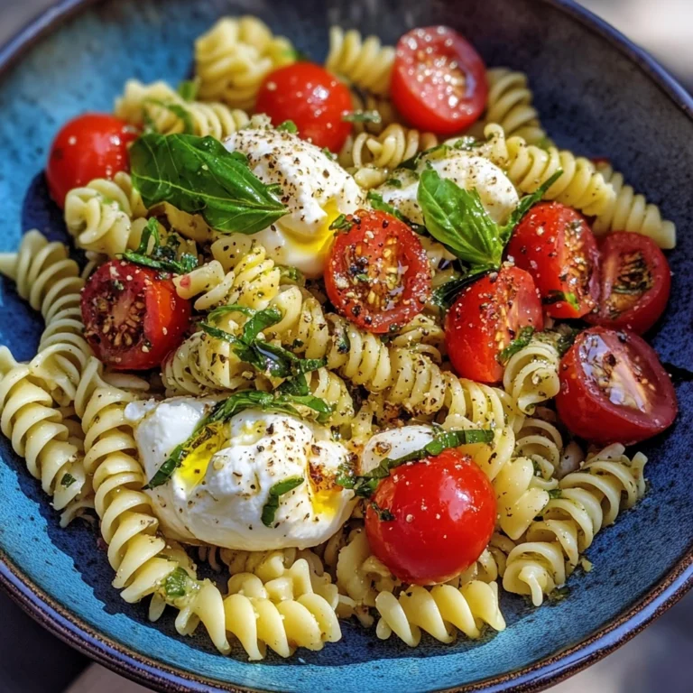Delicious Burrata Pasta Salad with Fresh Lemon Basil Vinaigrette