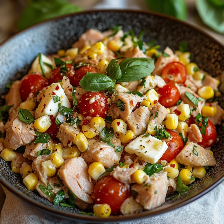 Italian Salad Recipe: Tuna, Corn, and Mozzarella