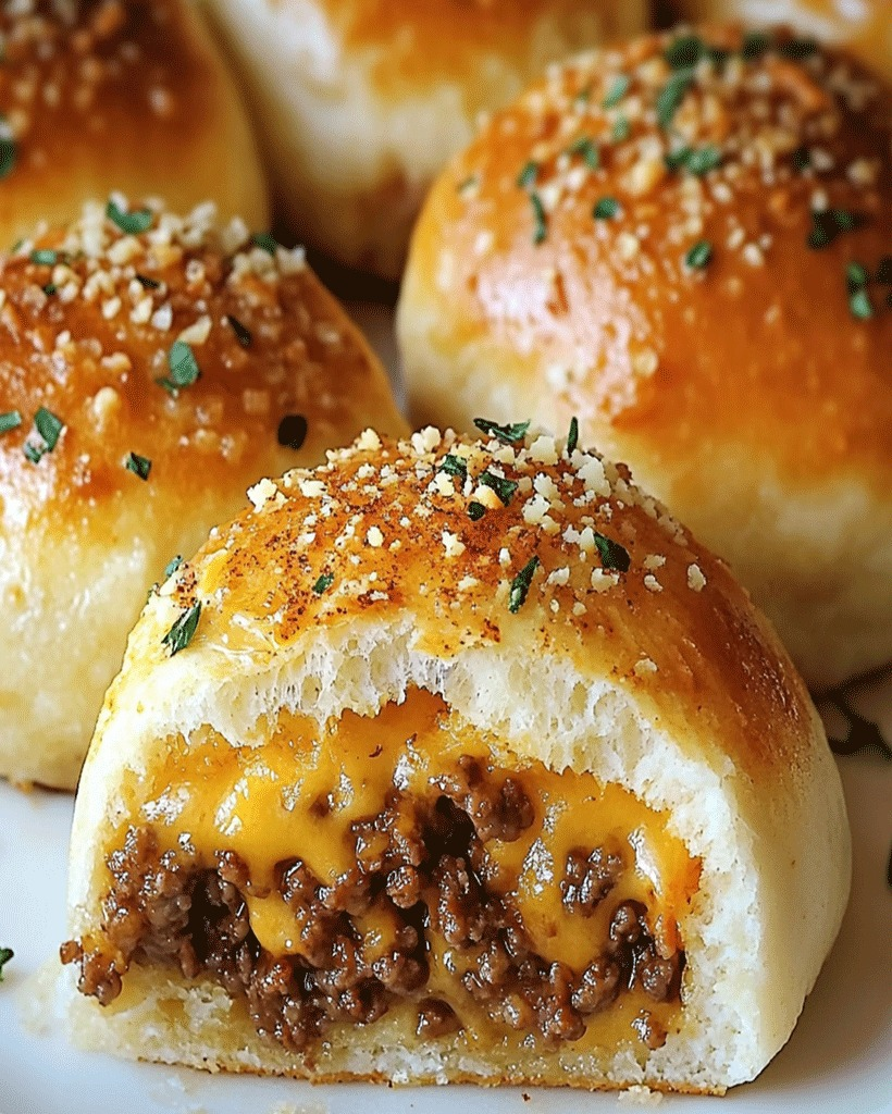 Garlic Parmesan Cheeseburger Bombs Recipe