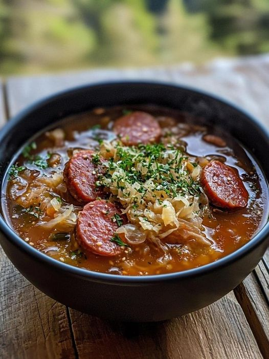 Hearty Kielbasa and Sauerkraut Soup: A Comforting Polish-Inspired Recipe