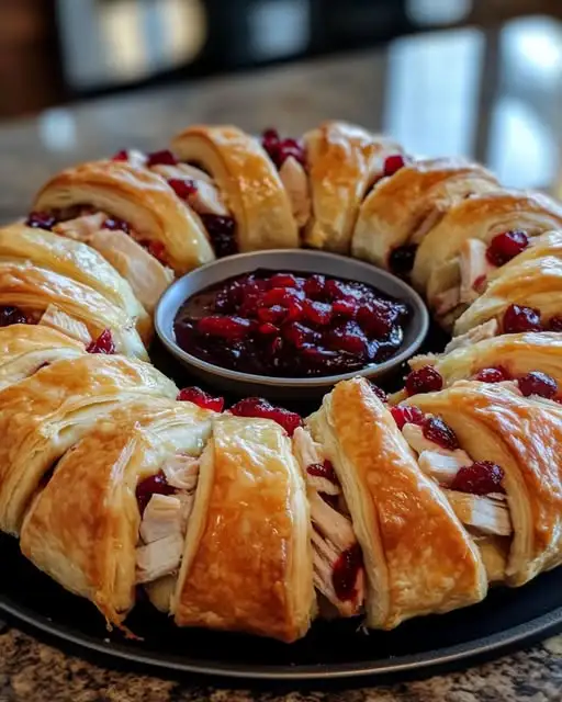 Turkey and Cranberry Wreath Recipe