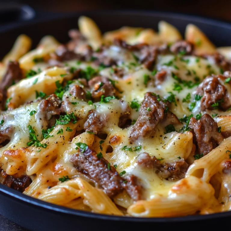 Delicious Philly Cheesesteak Pasta