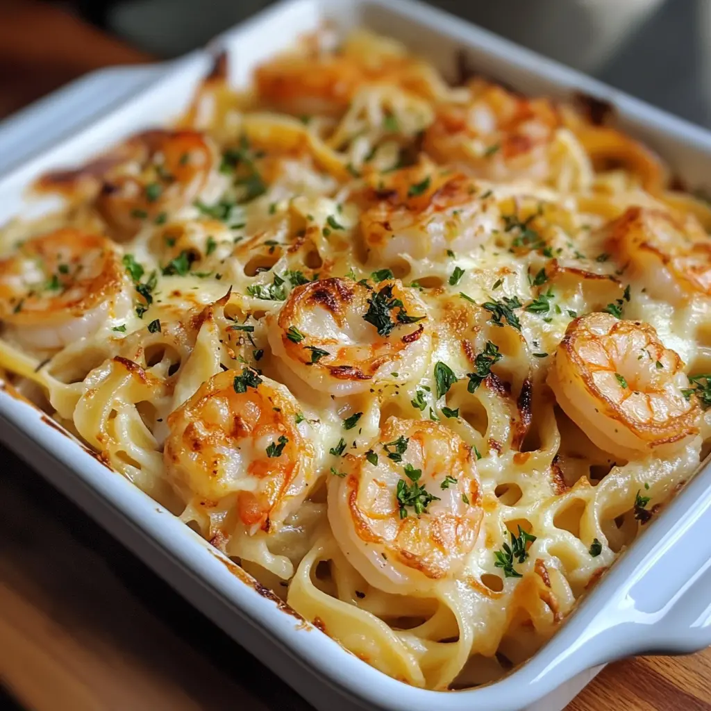 Shrimp Scampi Pasta Bake Recipe with Easy, Cheesy Flavor