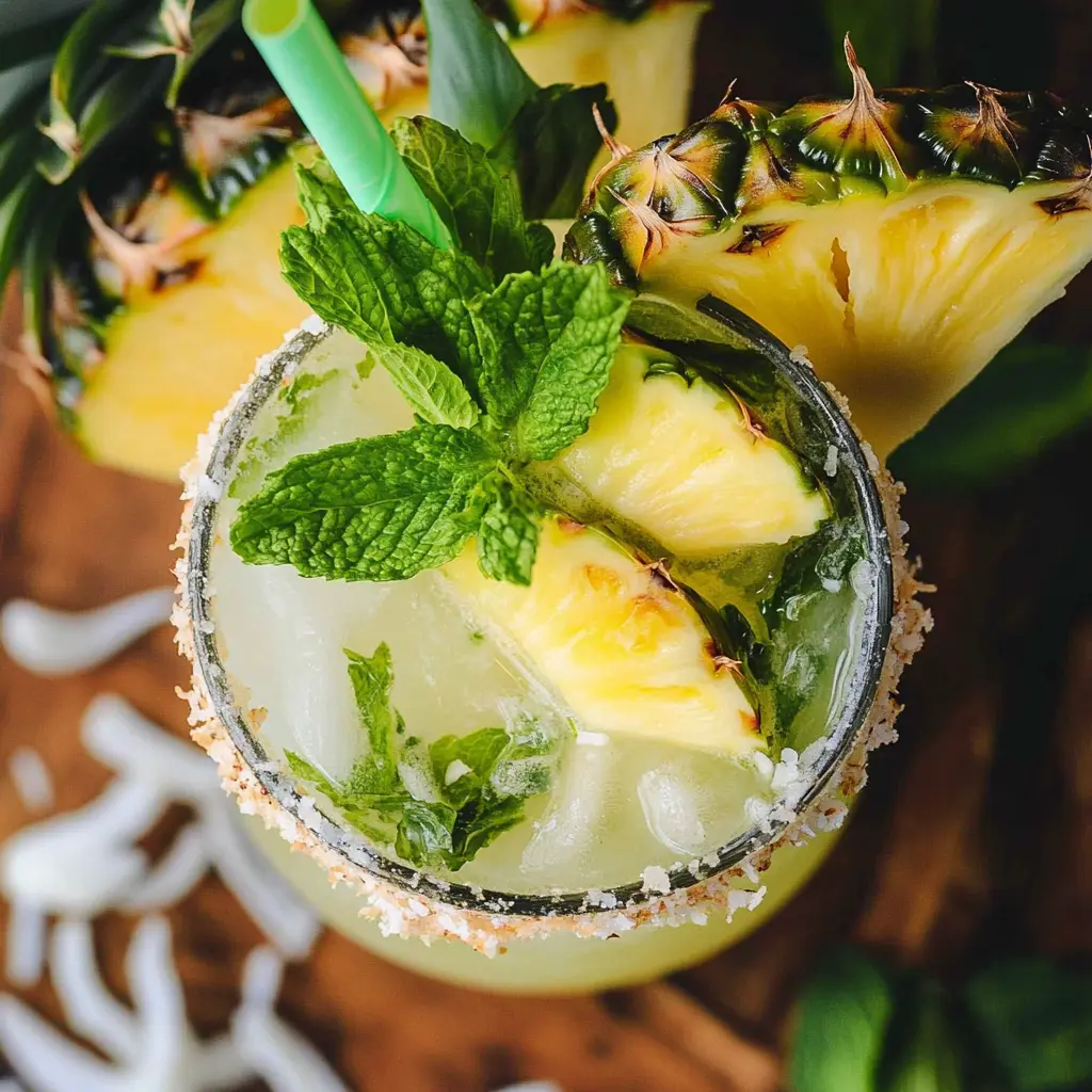 Pineapple Coconut Mojito Mocktail