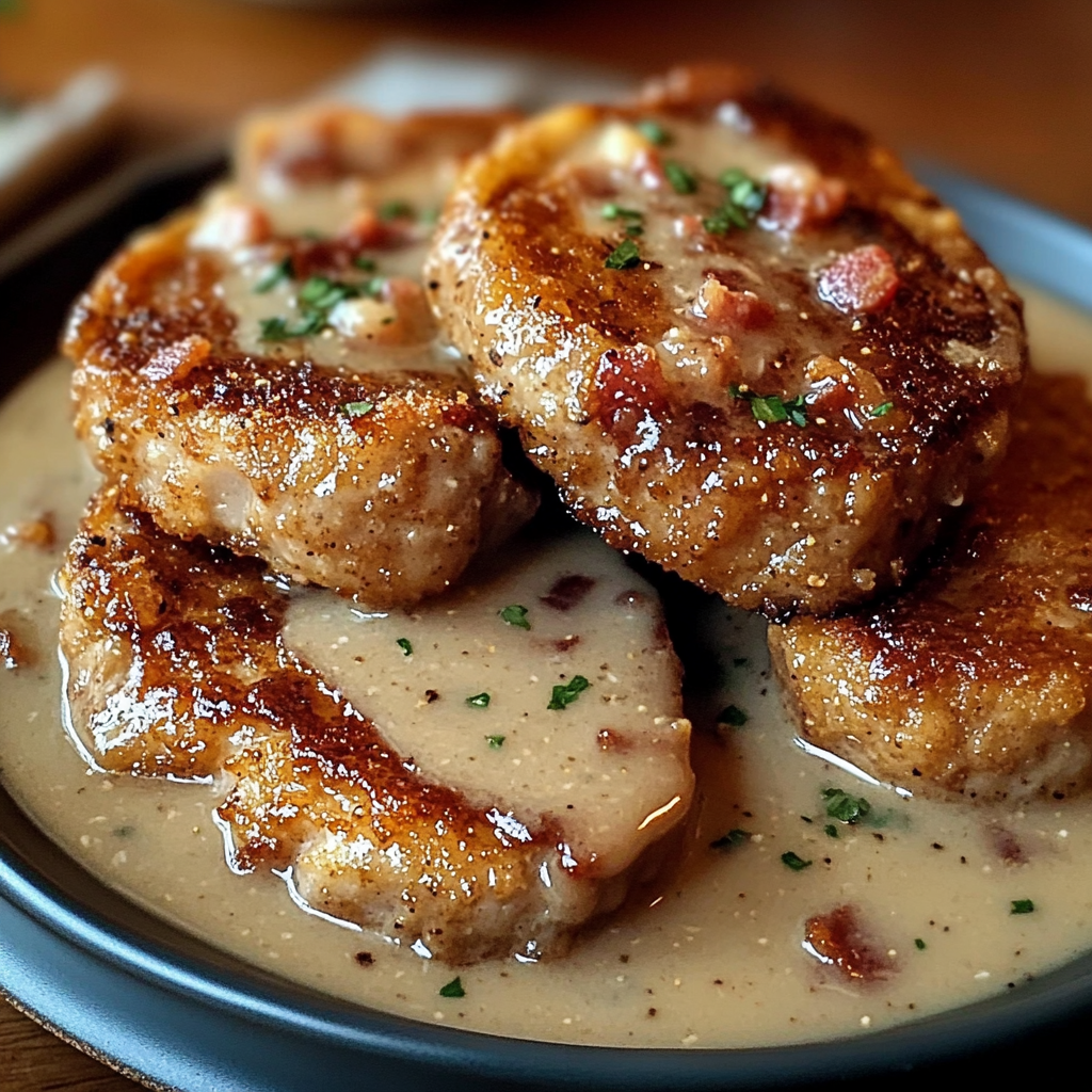 Country Fried Pork Chops with Bacon Gravy Recipe You'll Love