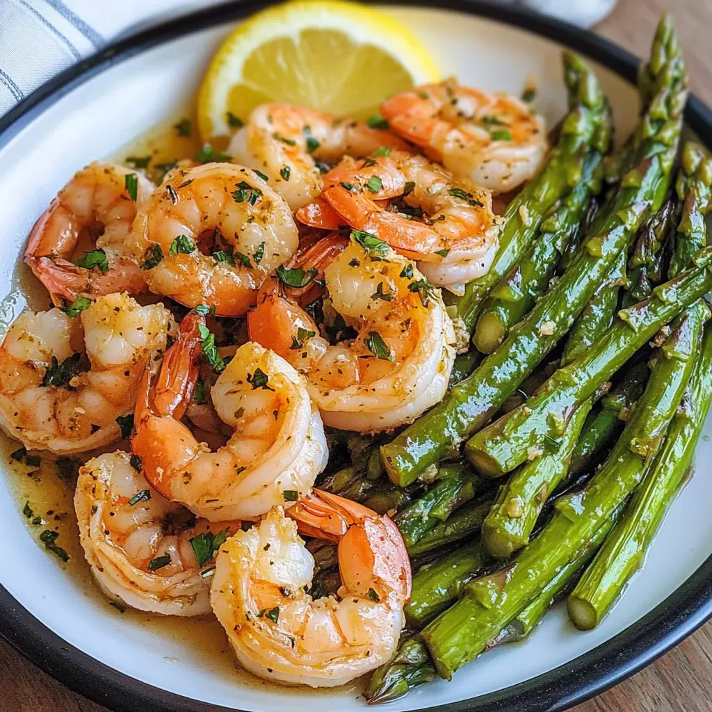 Garlic Butter Shrimp with Asparagus Recipe Ready in 20 Minutes