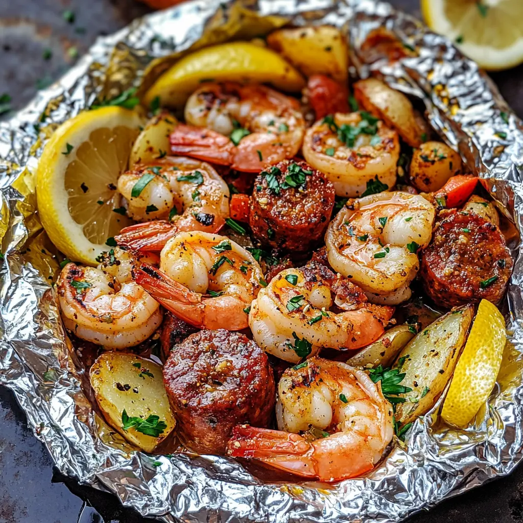 Cajun Sausage Shrimp Foil Packs Recipe for Easy Summer Grilling