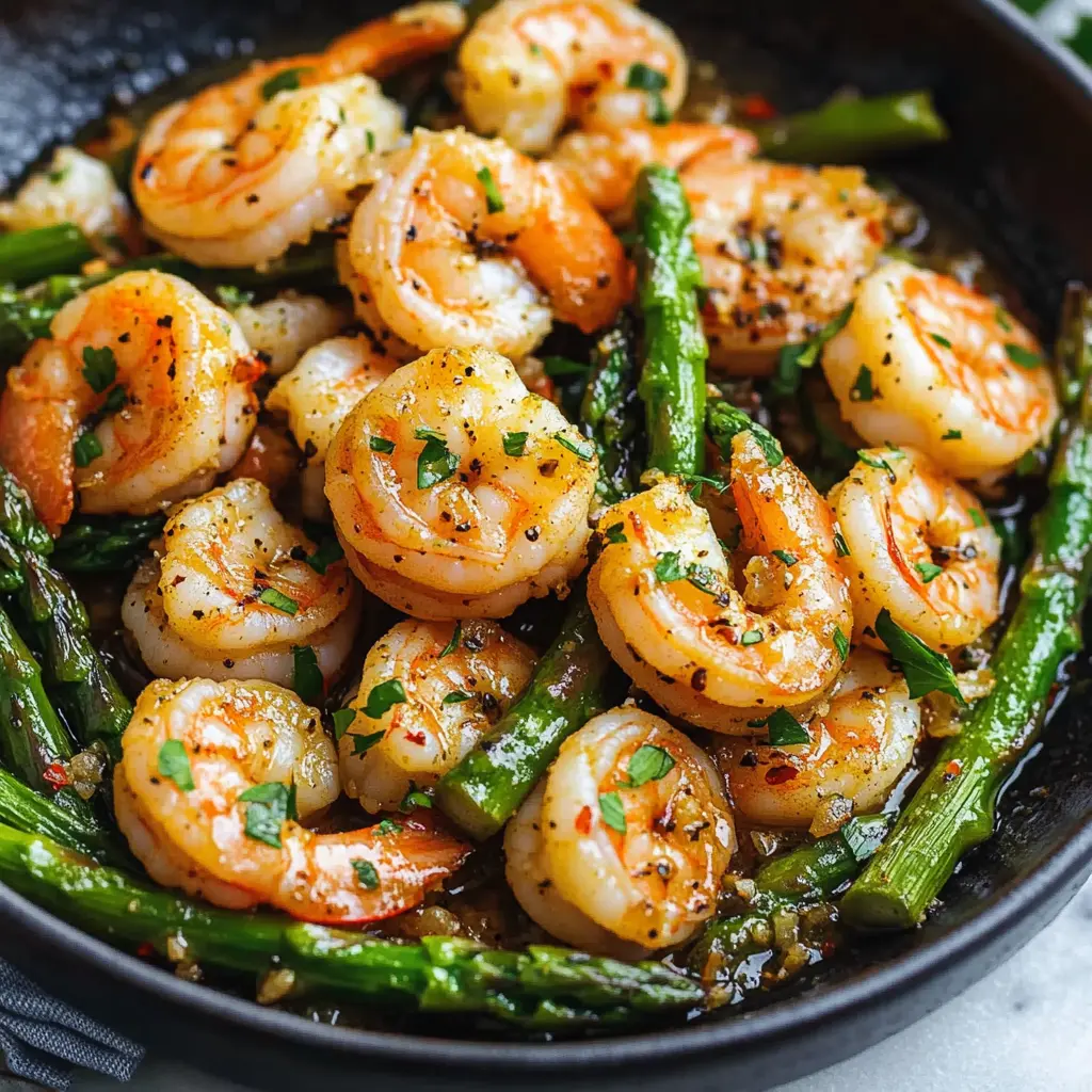 Garlic Butter Shrimp with Asparagus Recipe Ready in 20 Minutes