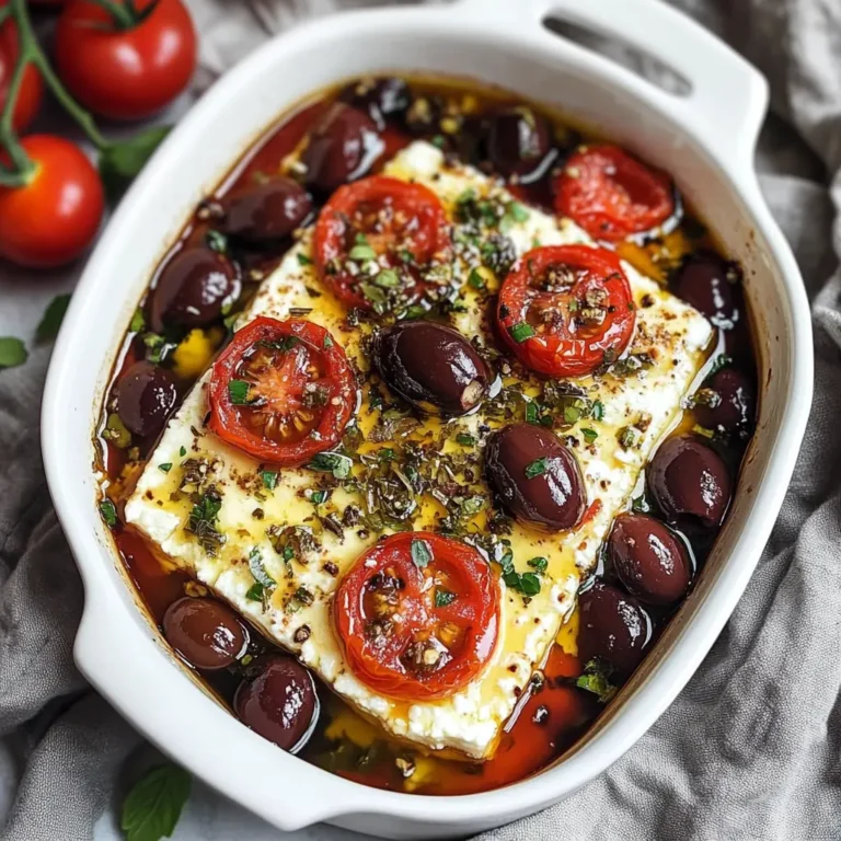 Baked Feta with Tomatoes and Olives Recipe for Easy Mediterranean Flavor