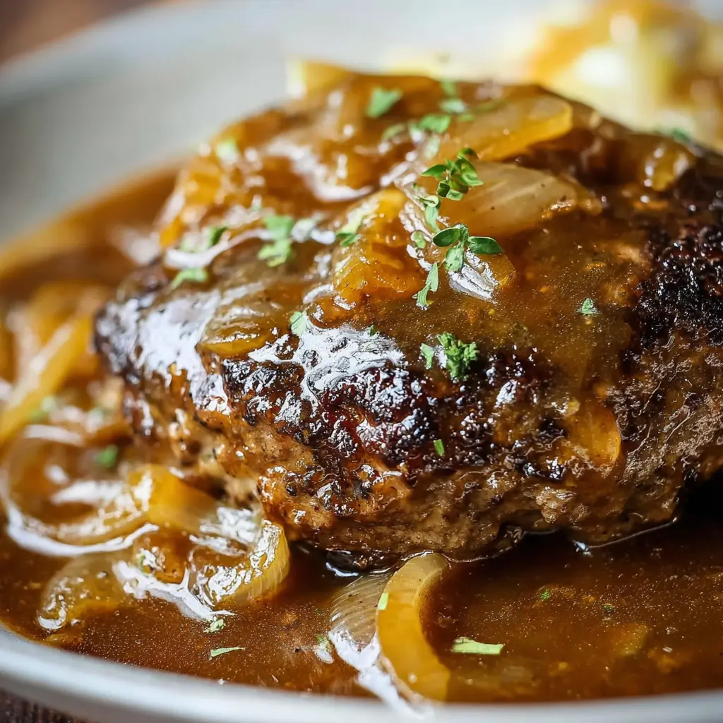 Hamburger Steak with Onions and Gravy