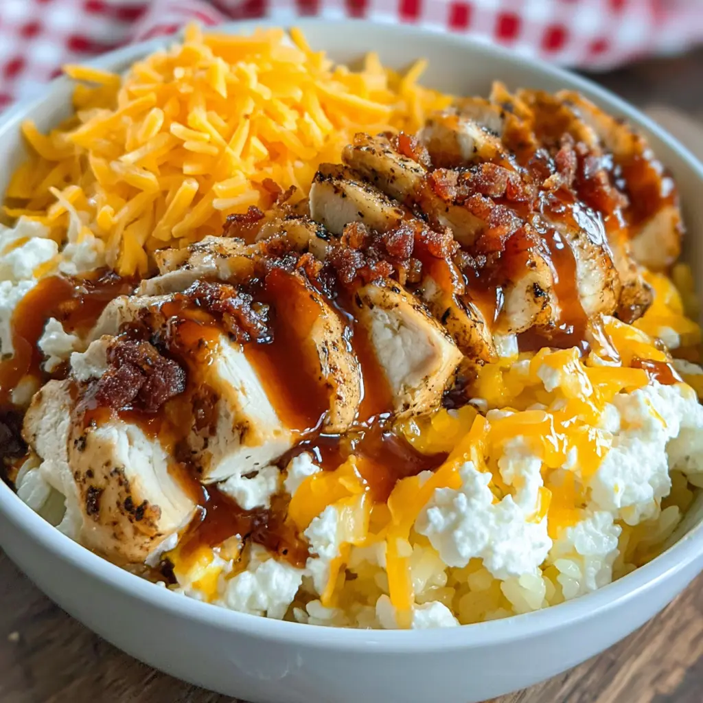 BBQ Chicken Cottage Cheese Bowl