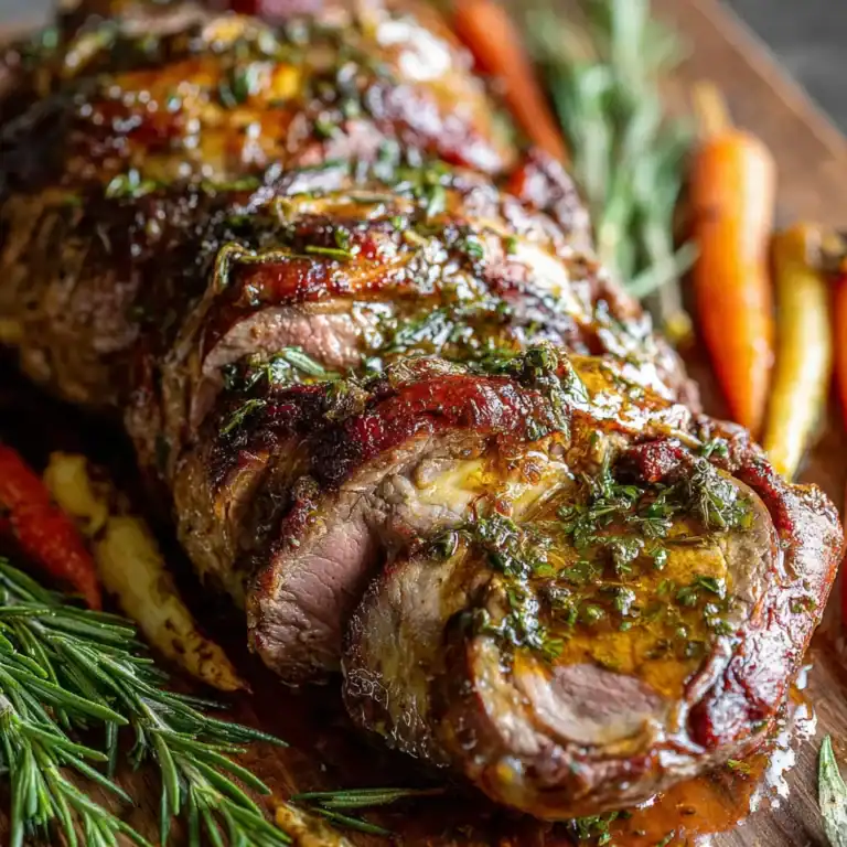 Slow Roasted Boneless Leg of Lamb