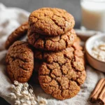 Healthy Gingerbread Oatmeal Cookies